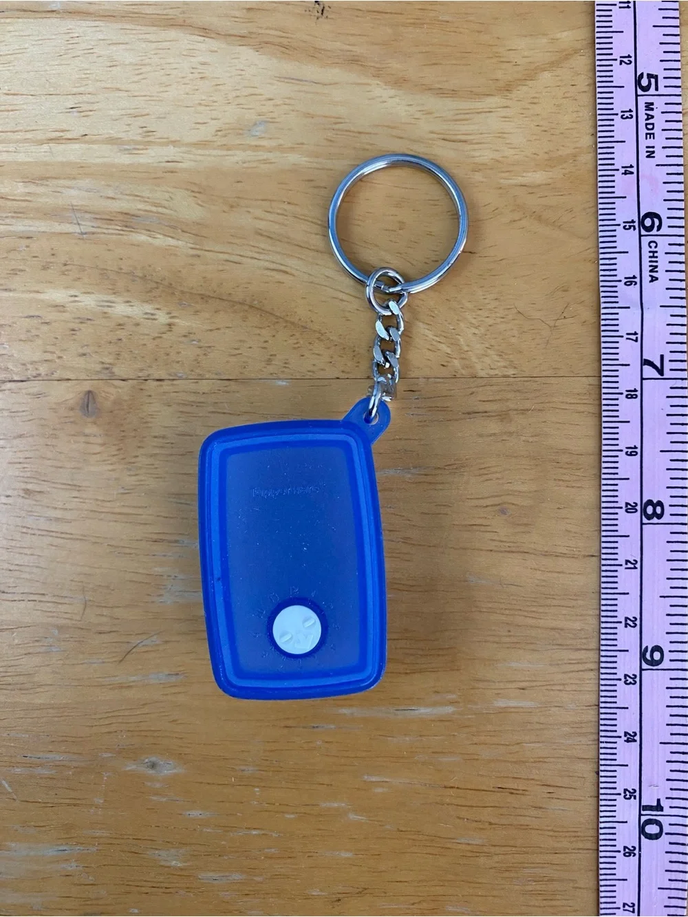 Tupperware Blue Keychain Mini Container Key Ring - Picture 4 of 4